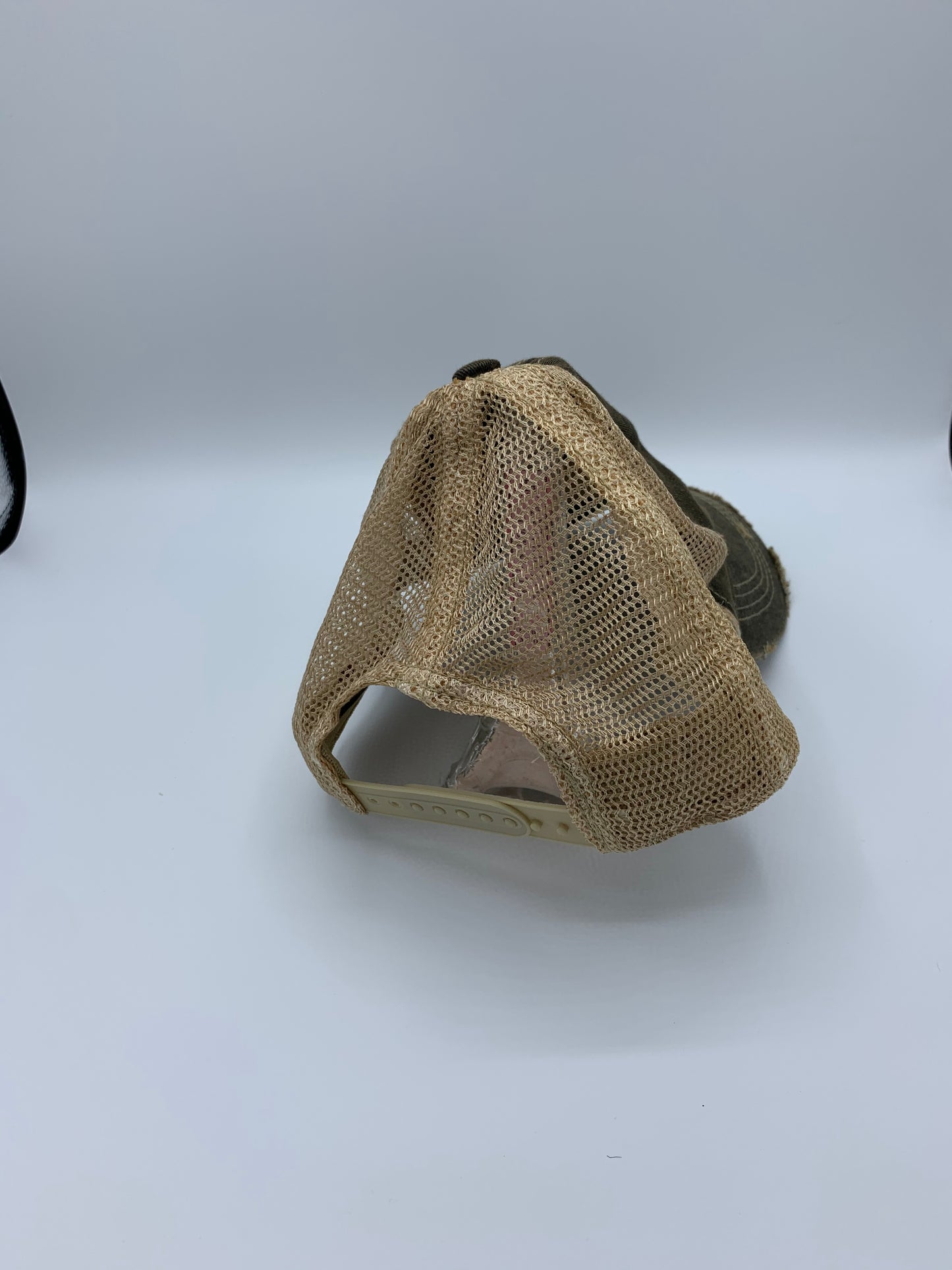 Animal Print Heart on Black Distressed Hat