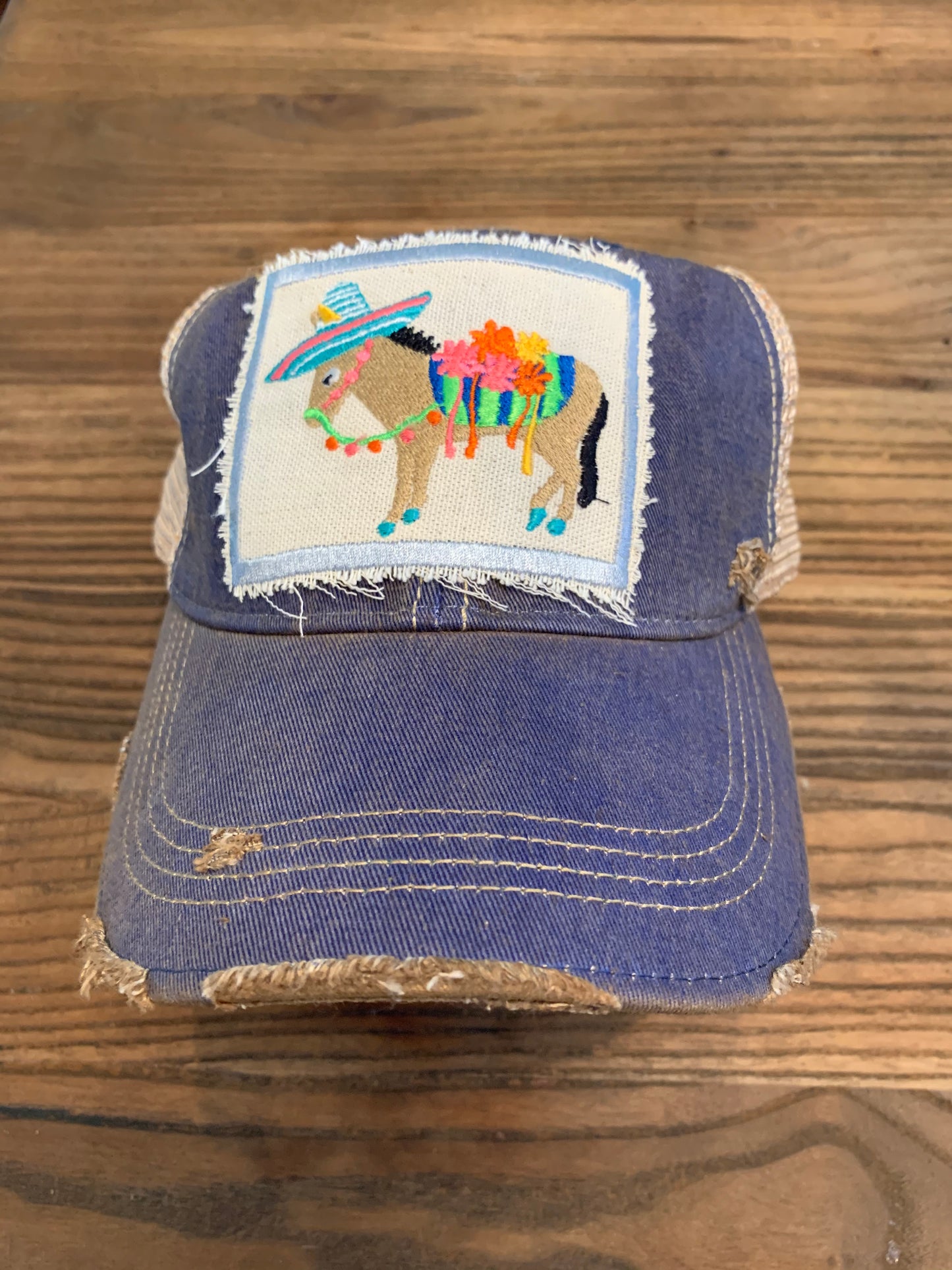 Fiesta Donkey on Navy Hat