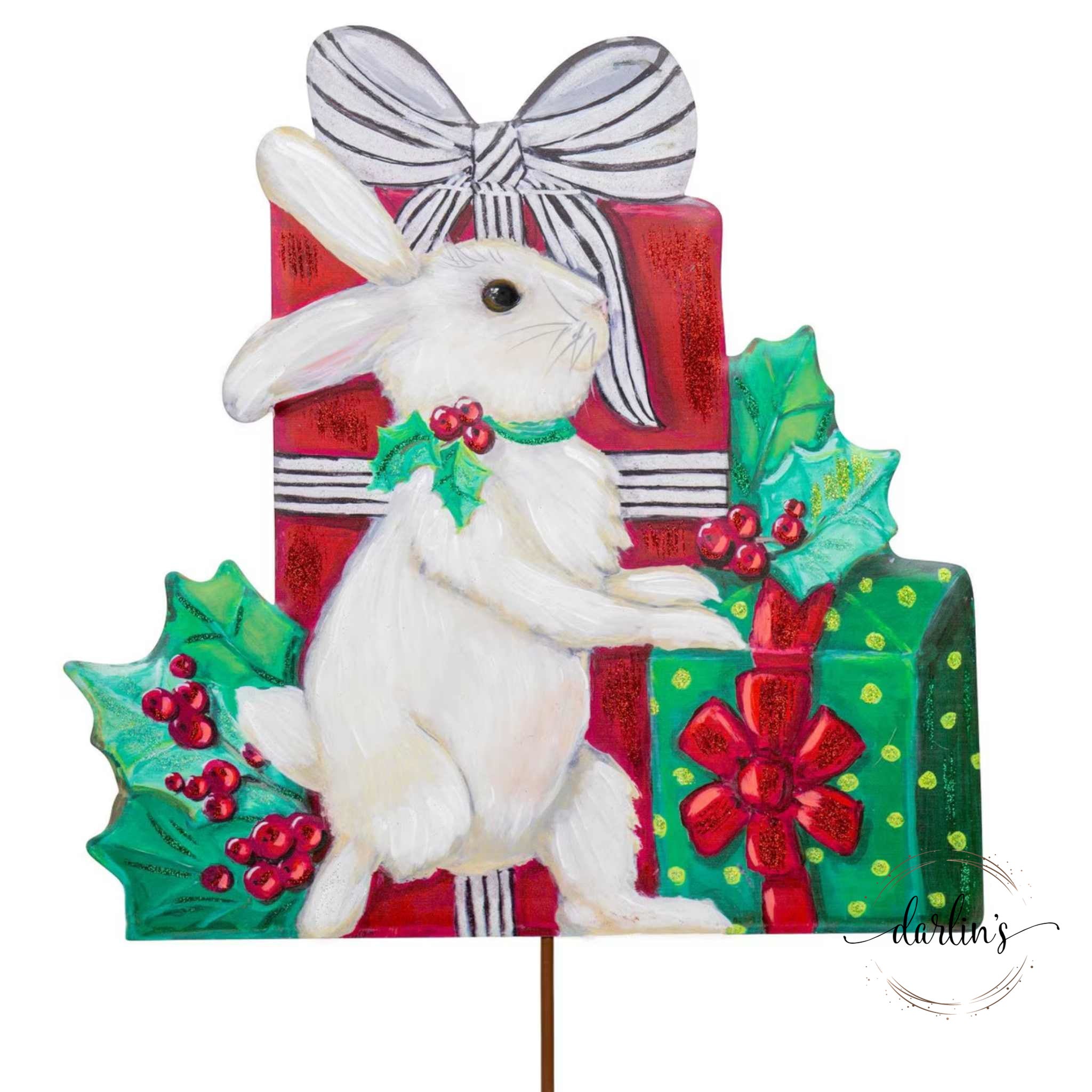 Elegant Snowy Rabbit With Gifts | Southern Charm Gifts – Darlins French ...