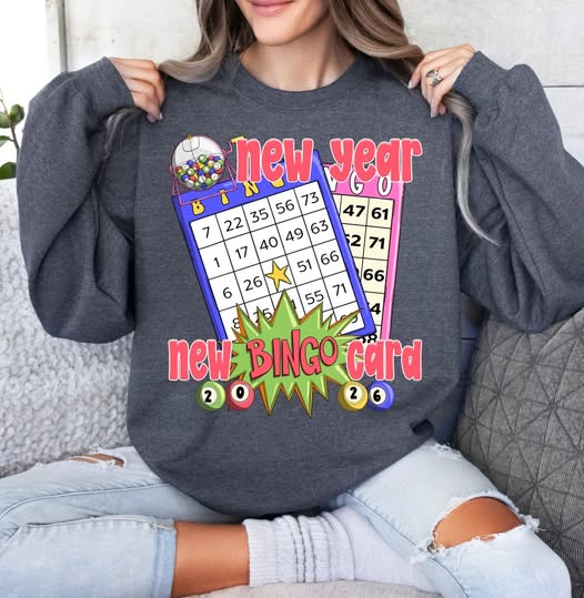 New Year New Bingo Card 2026 Shirt