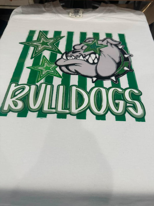 Bulldogs Stripe Bling T-Shirt