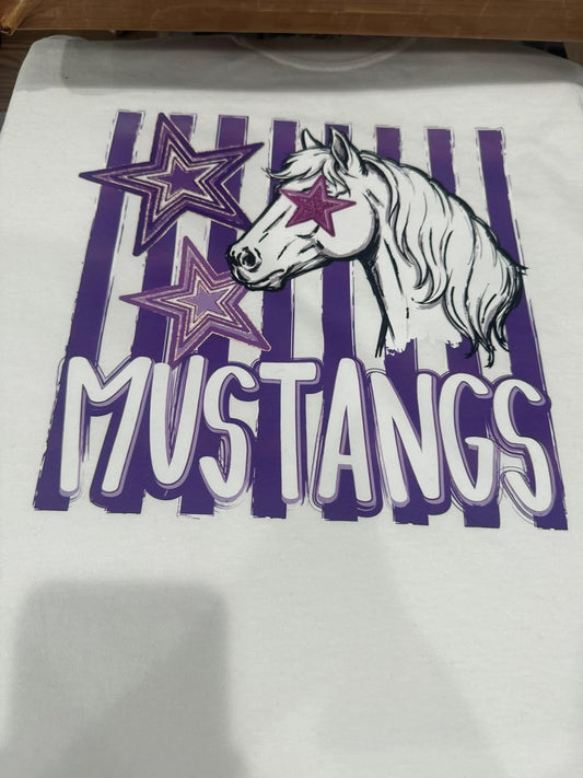 Mustangs Stripe Bling T-Shirt