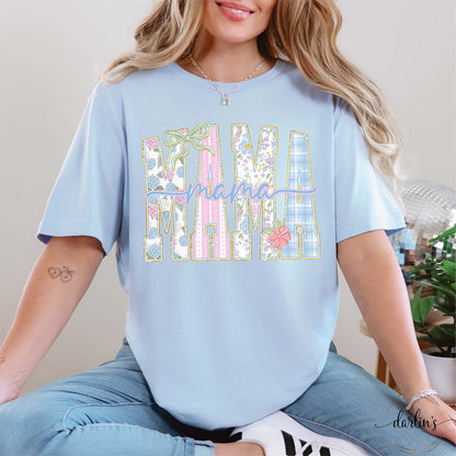 Flower and Bow Family Customizable Names Shirt