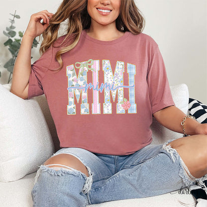 Flower and Bow Family Customizable Names Shirt