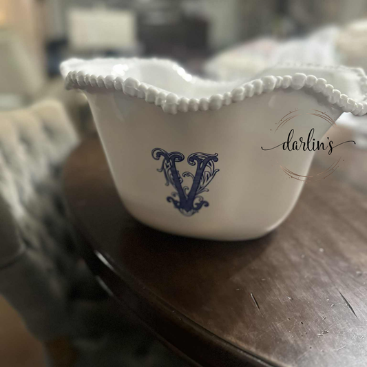 Ice Bucket White - Alegria - Monogram Initial