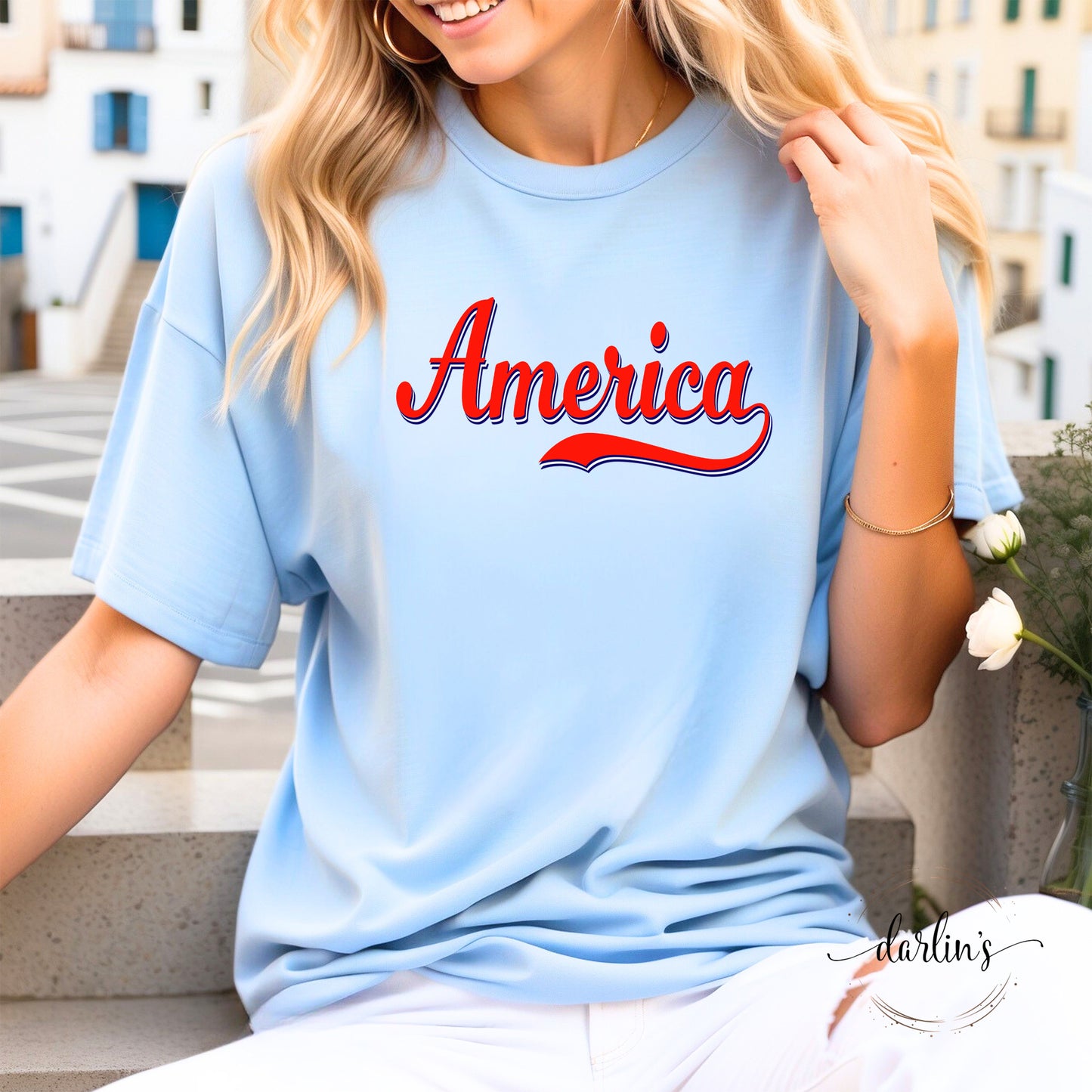 America Red White Blue