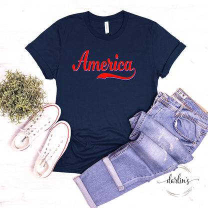 America Red White Blue