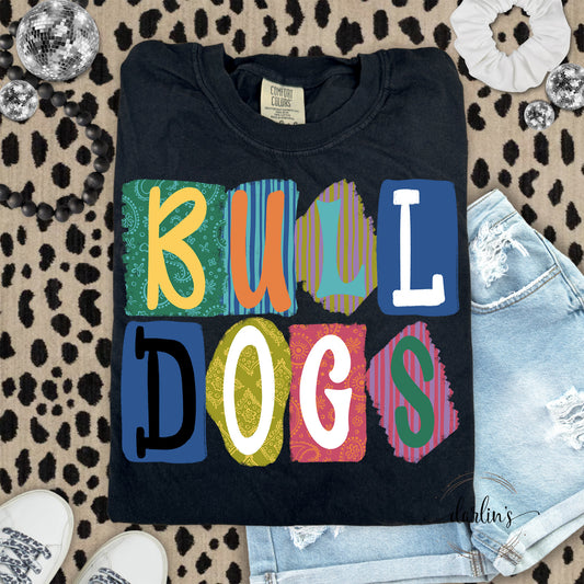 Background Words Bulldogs Shirt