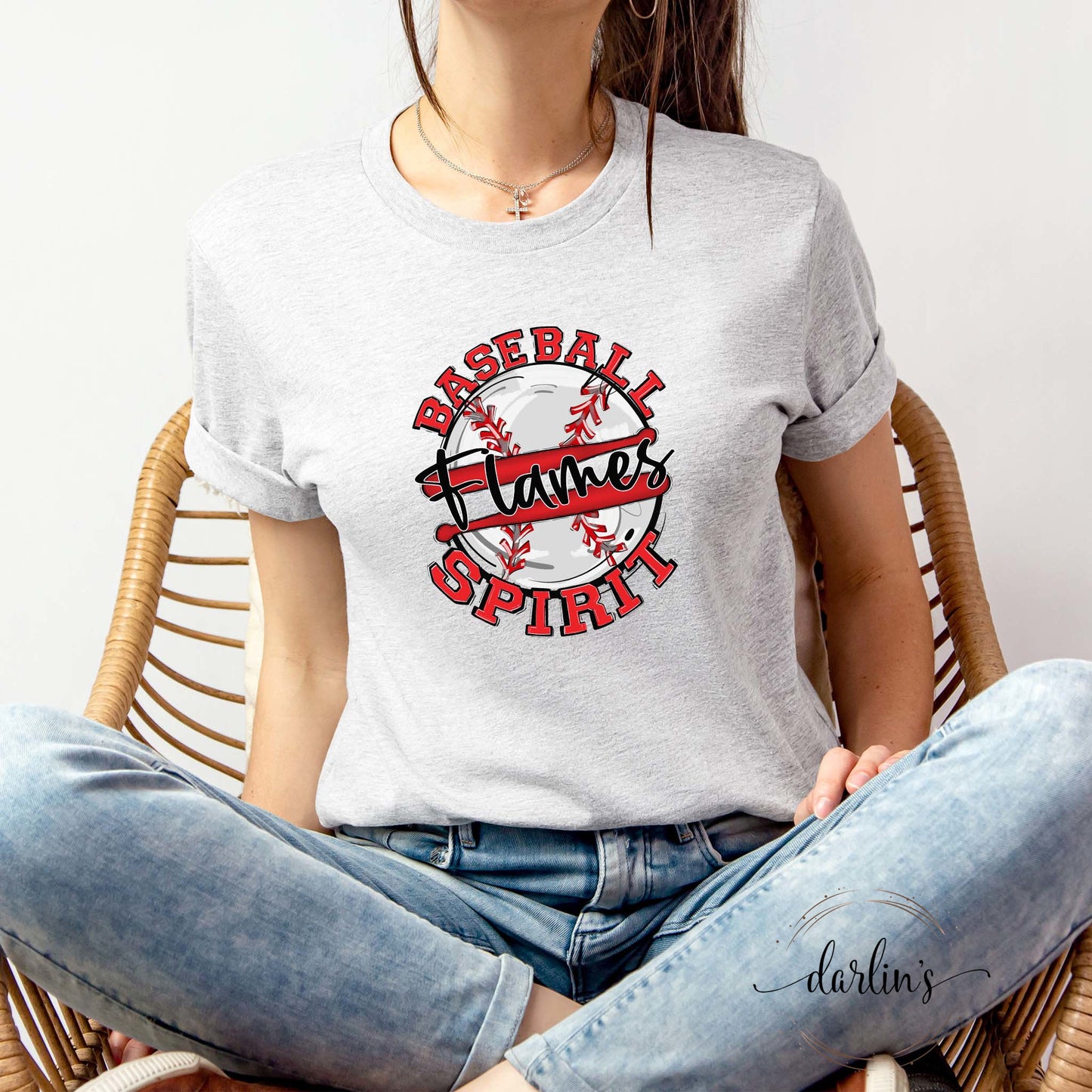 Baseball Spirit Flames Shirt