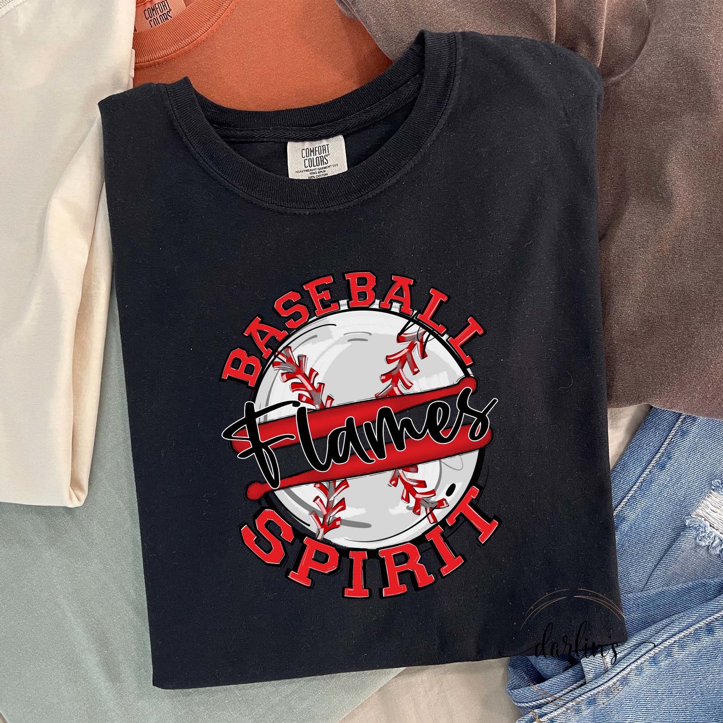 Baseball Spirit Flames Shirt