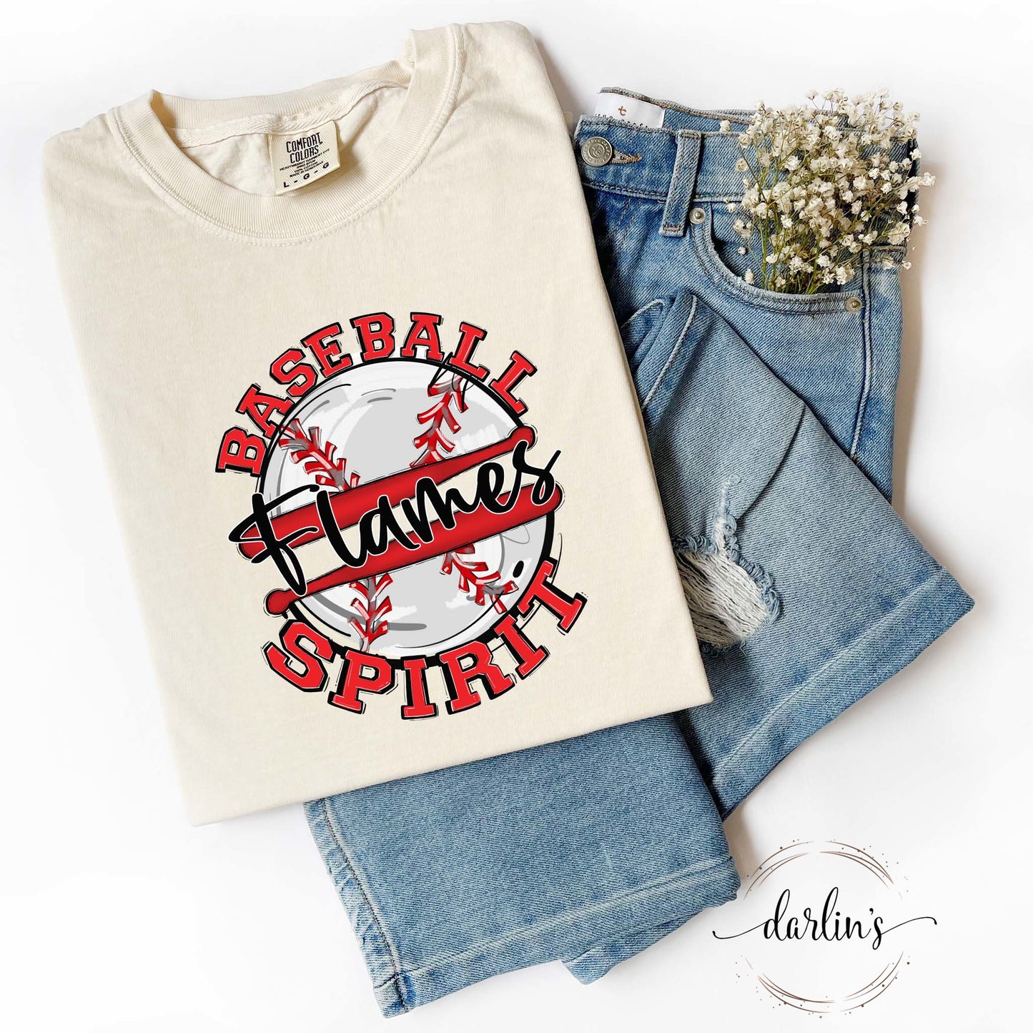 Baseball Spirit Flames Shirt