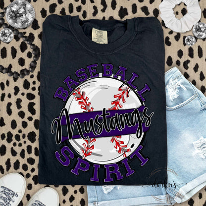 Baseball Spirit Mustangs Shirt