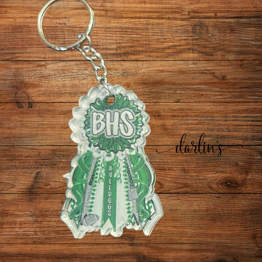 BHS Bulldogs Mums The Word Key Chain
