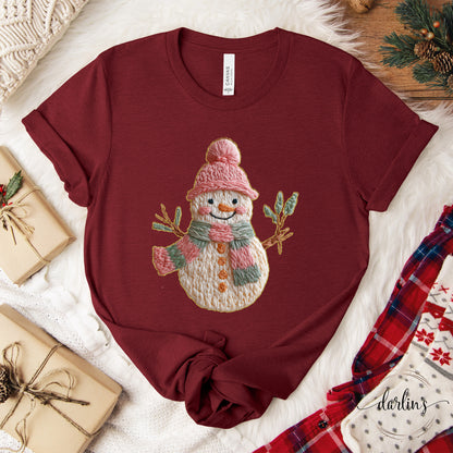 French Knot Snowman Shirt