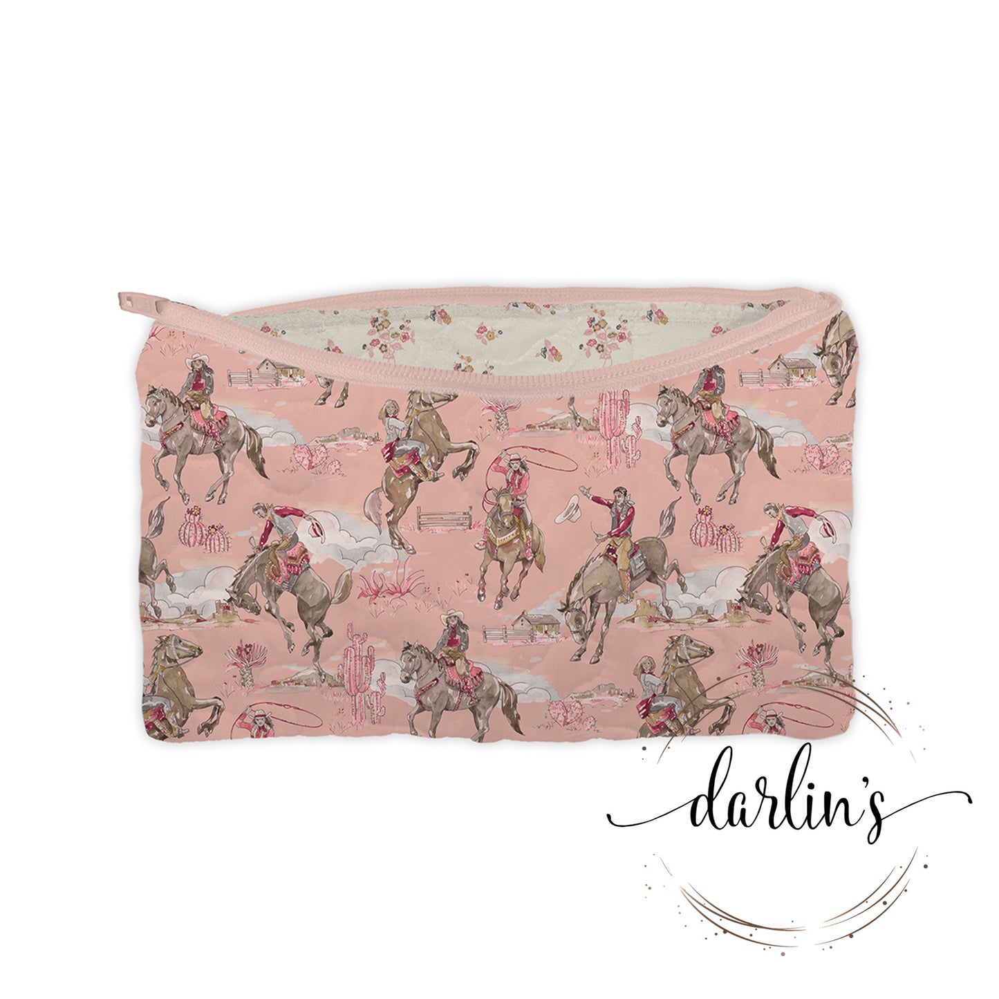 Makeup Bag - Small - Birdie Rose - Monogrammed