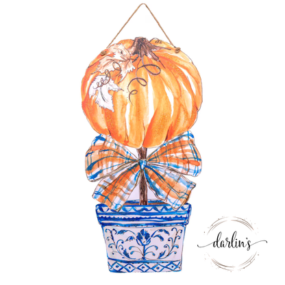 Becks Blue Pumpkin Door Hanger