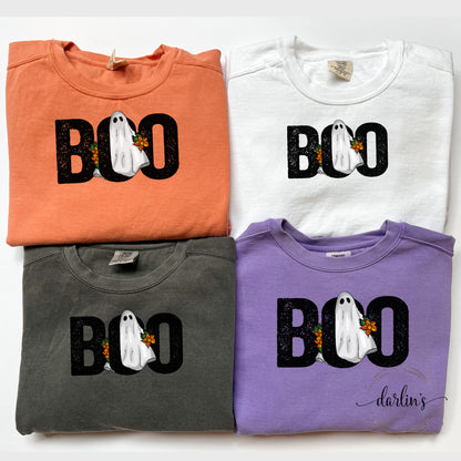 Boo Ghost With Flowers Shirt