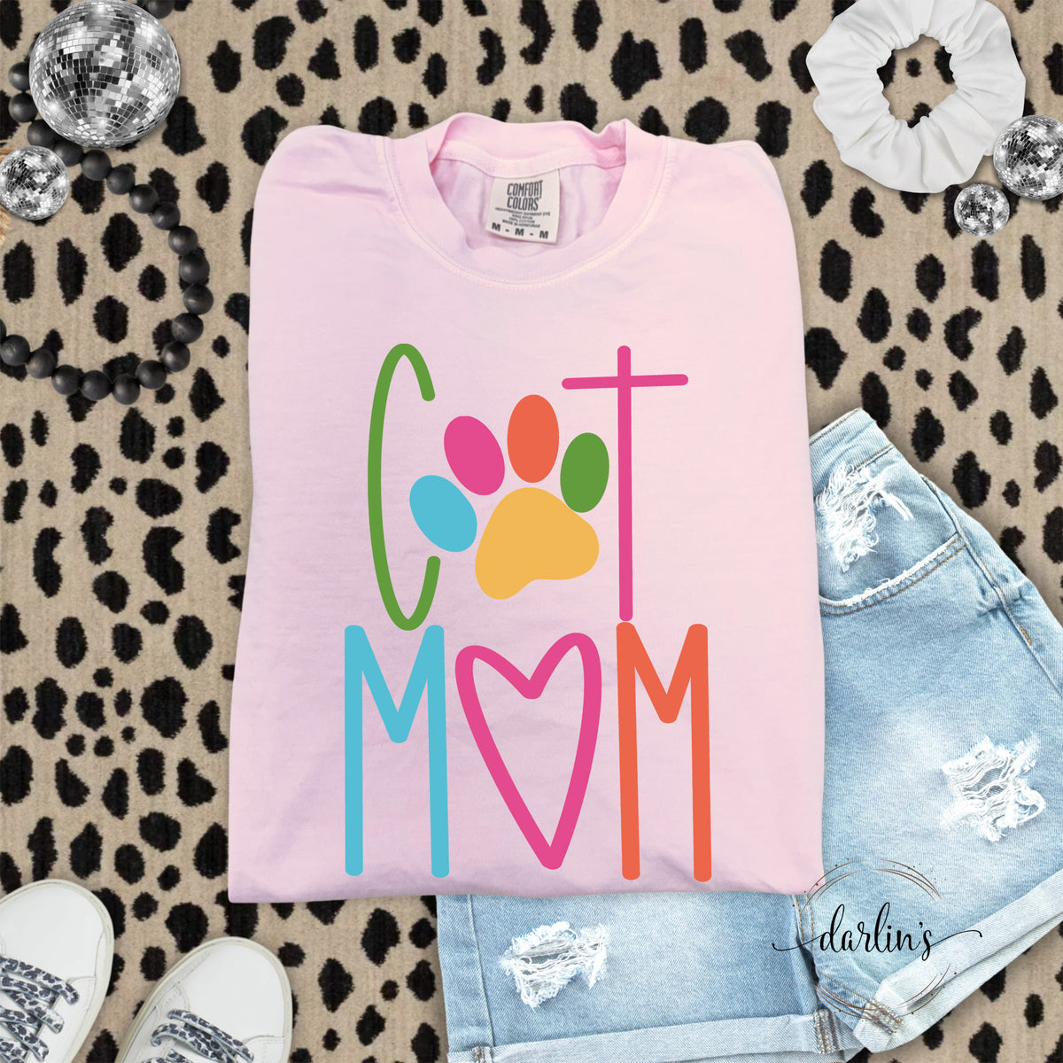 Cat Mom Lettering Shirt