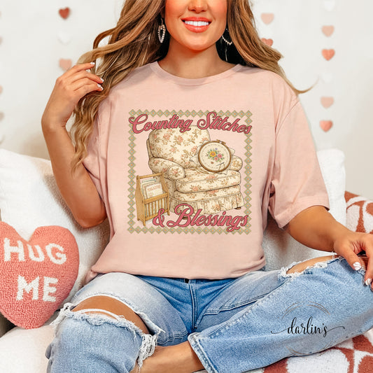 Counting Stitches And Blessings Shirt