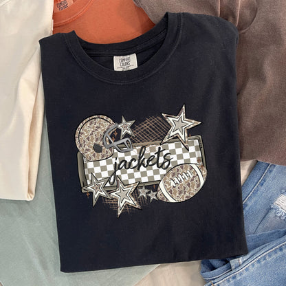 Camo Football Name Plate - Jackets