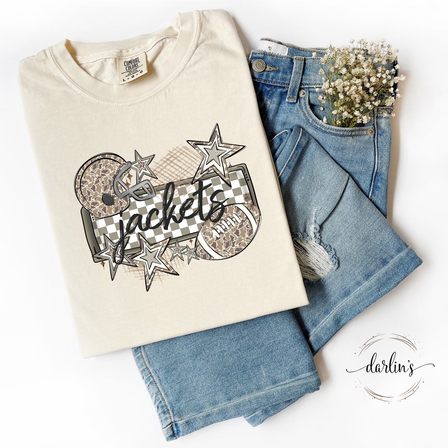 Camo Football Name Plate - Jackets