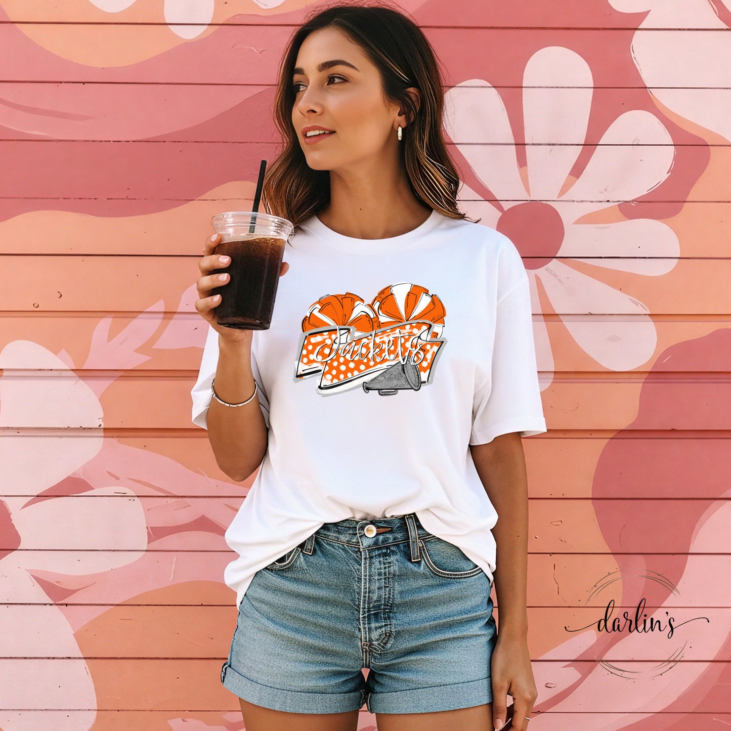 Cheer Banner Mascots - Mums The Word - Jackets - Orange Silver Shirt