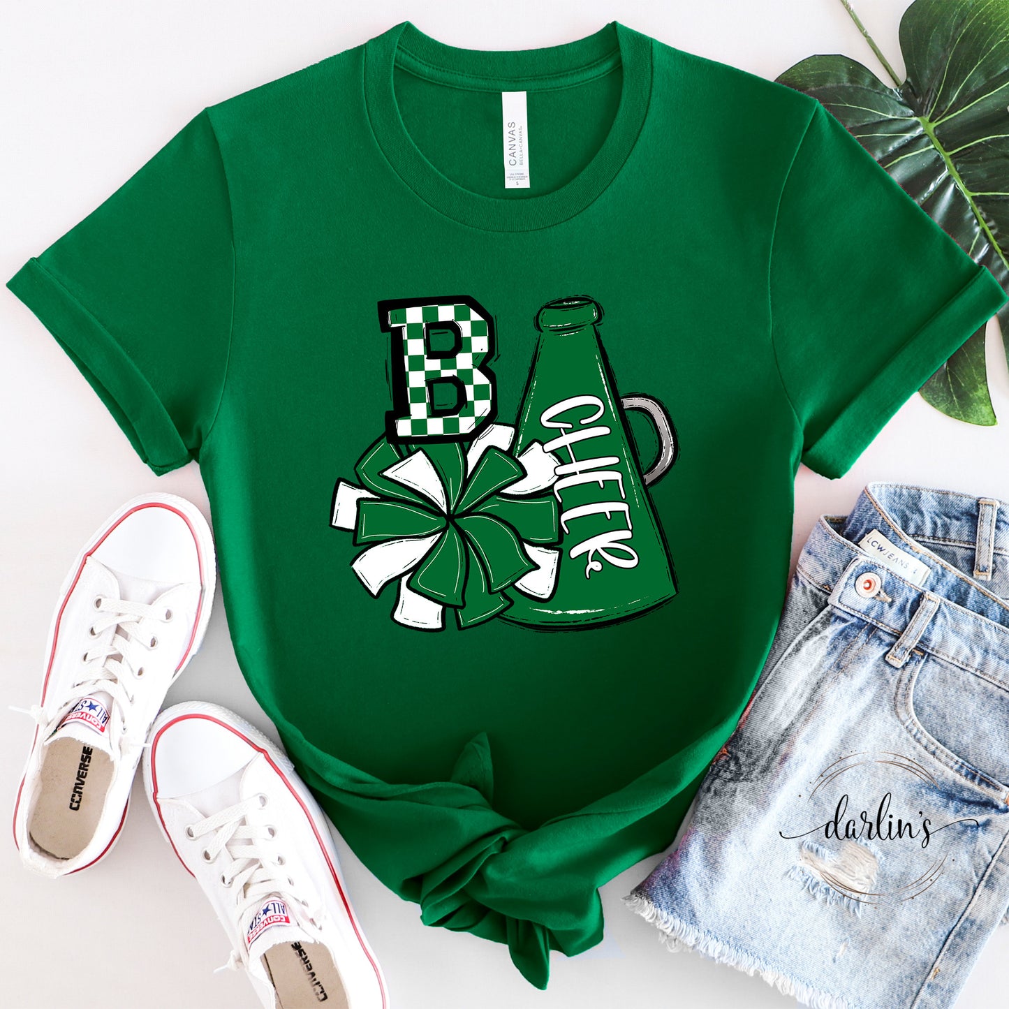 Cheer Pom And Megaphone - Kelly Green