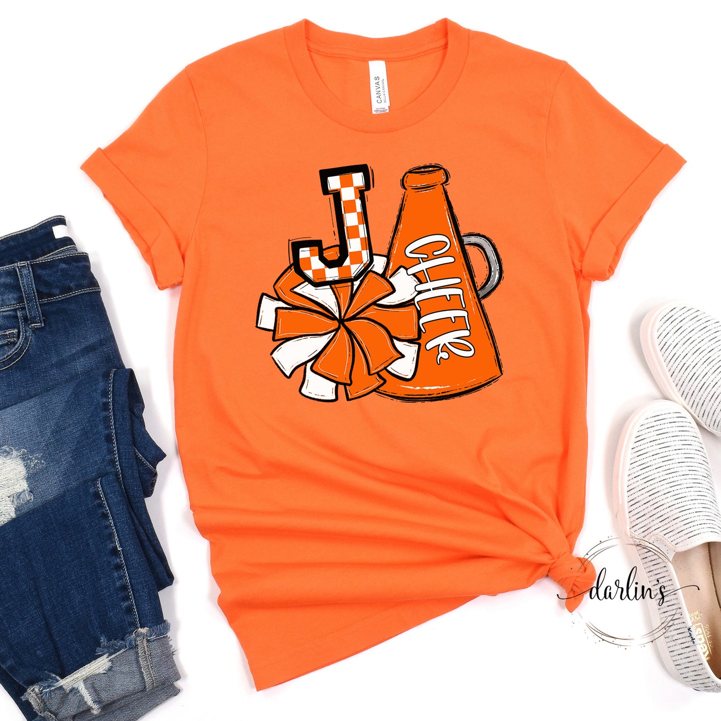 Cheer Pom And Megaphone - Orange