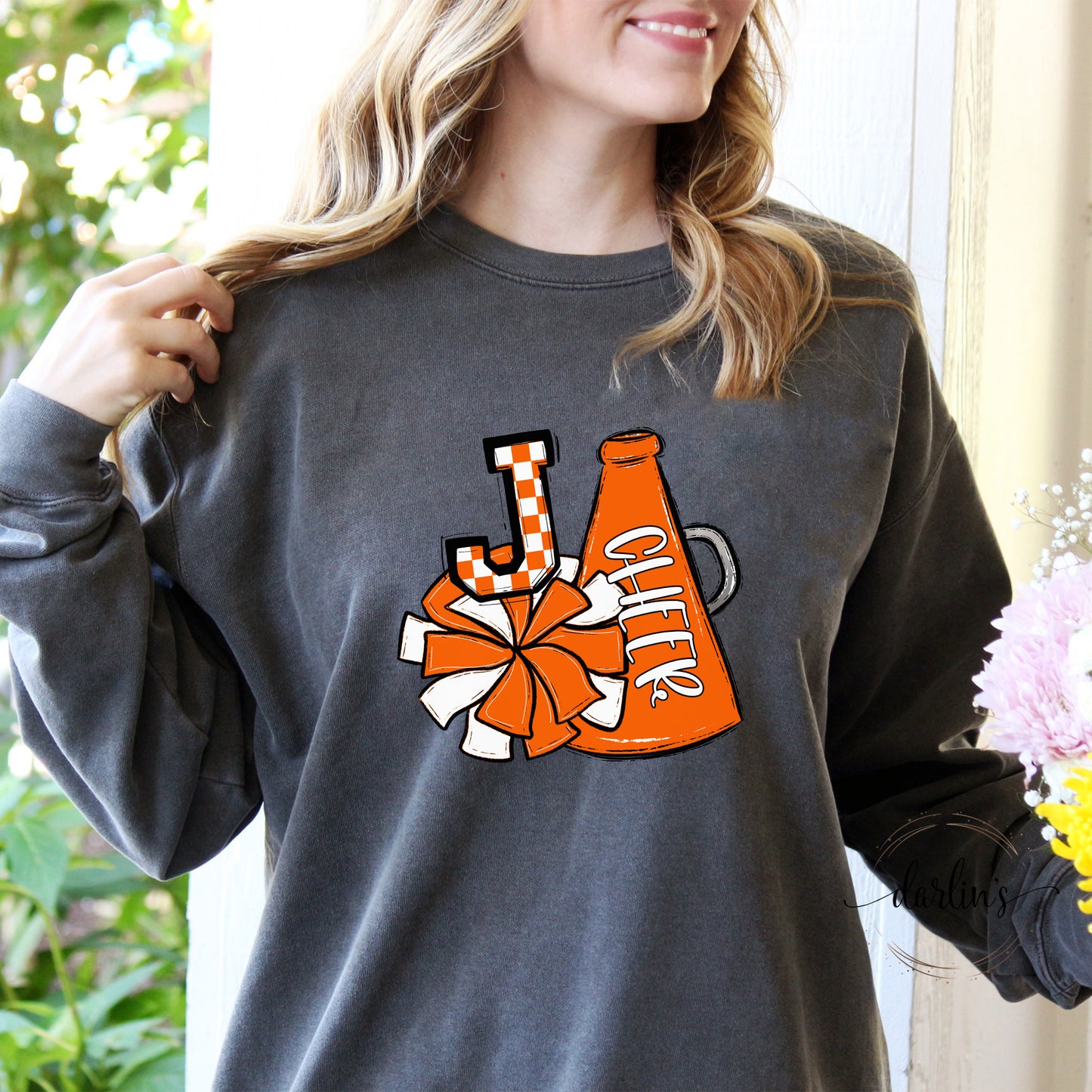 Cheer Pom And Megaphone - Orange