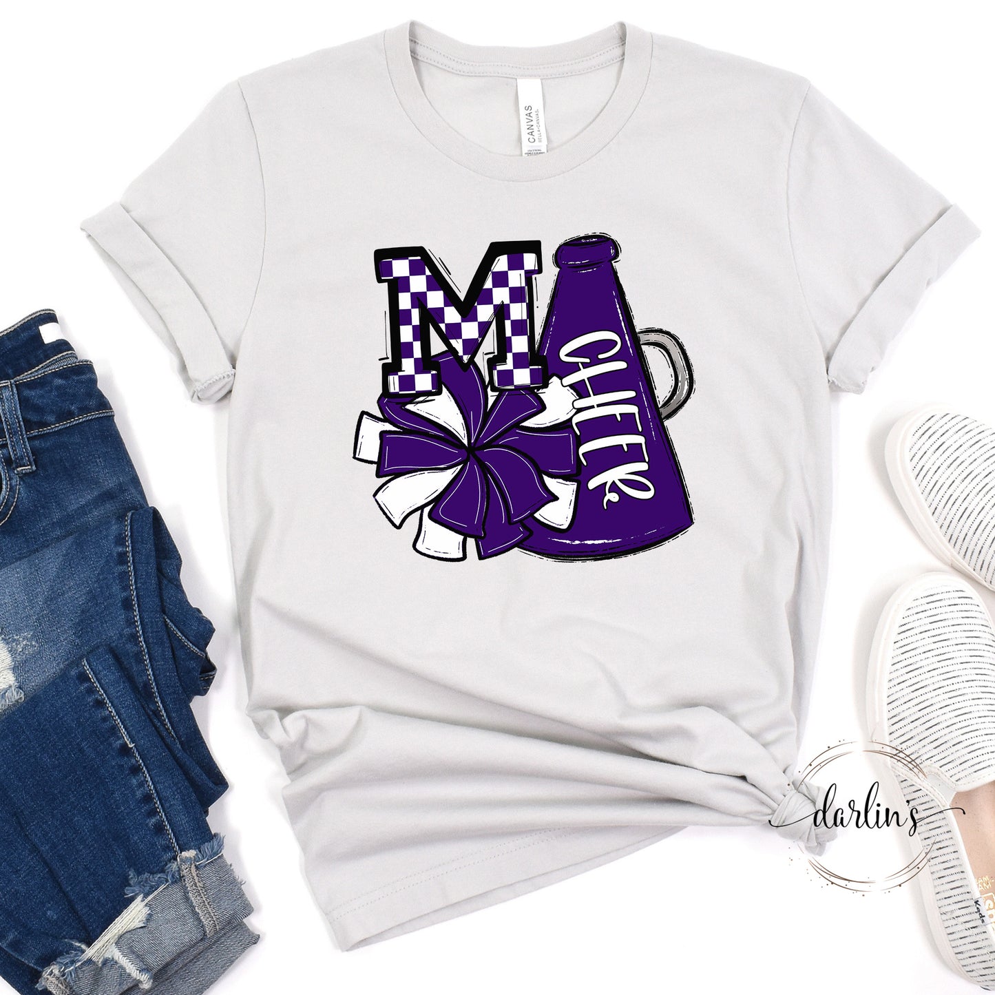 Cheer Pom And Megaphone - Purple