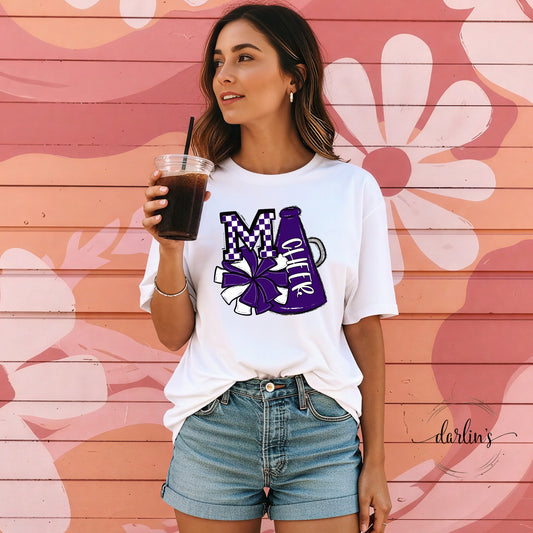 Cheer Pom And Megaphone - Purple