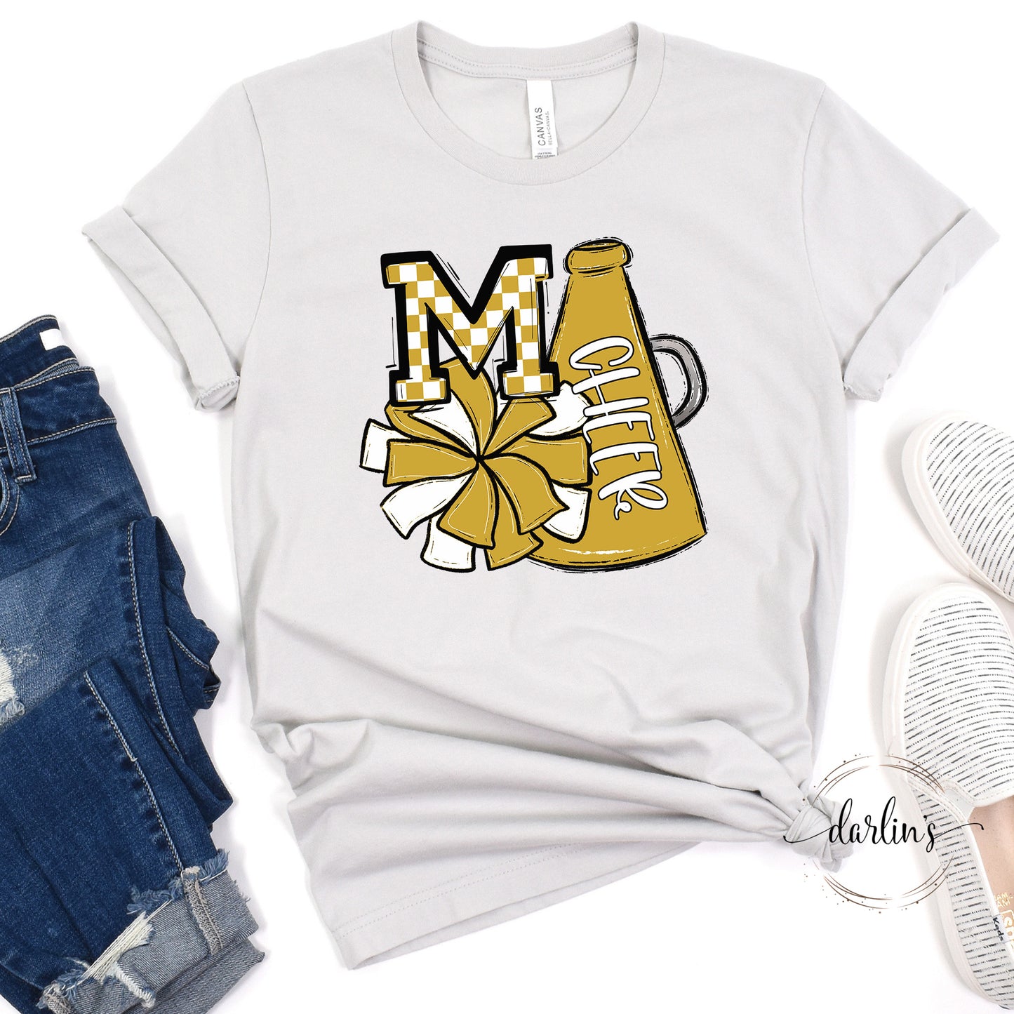 Cheer Pom And Megaphone - Vegas Gold