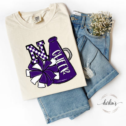 Cheer Pom And Megaphone - Purple