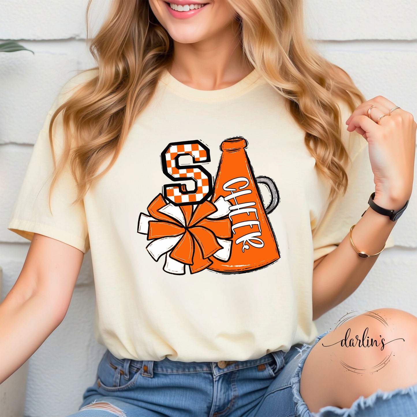 Cheer Pom And Megaphone - Orange