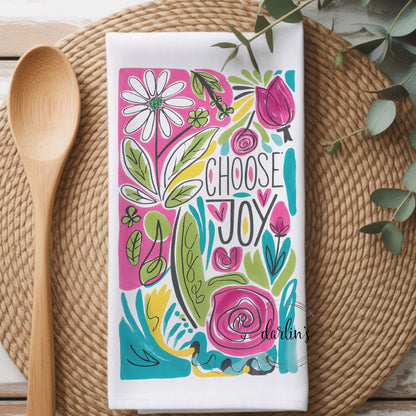 Choose Happy Kitchen Towel