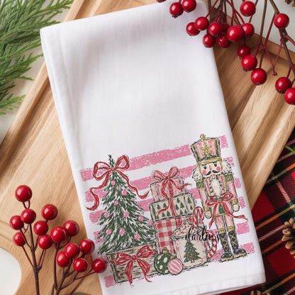 Christmas Tree Gifts Nutcracker Kitchen Towel