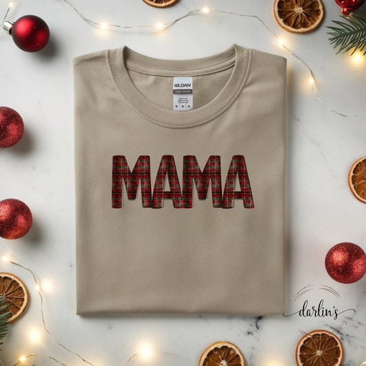 Christmas Plaid Mama Shirt