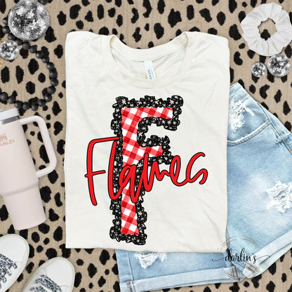 Daisy Ruffle F Flames Shirt