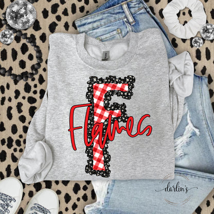 Daisy Ruffle F Flames Shirt