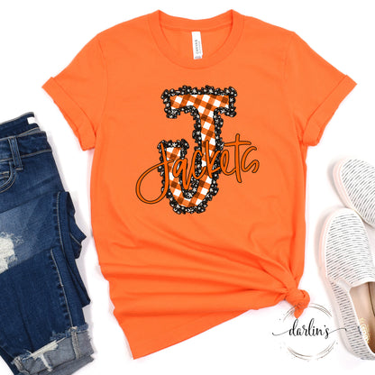 Daisy Ruffle J Jackets Orange Shirt