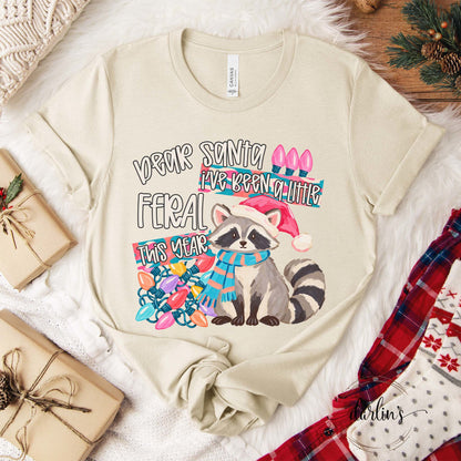 Dear Santa I've Been A Little Feral This Year Shirt