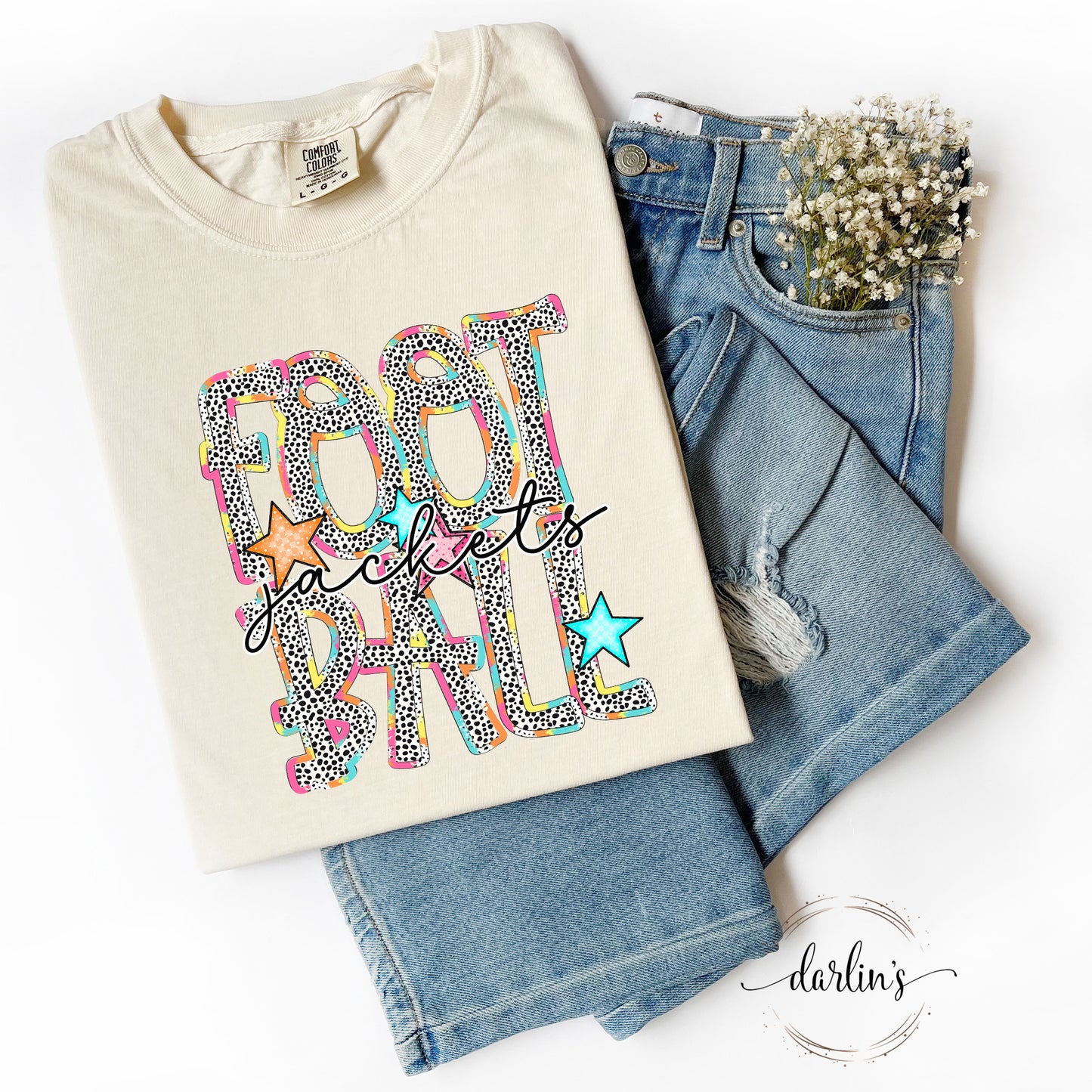 Football Jackets - Dottie Bright Words Shirt