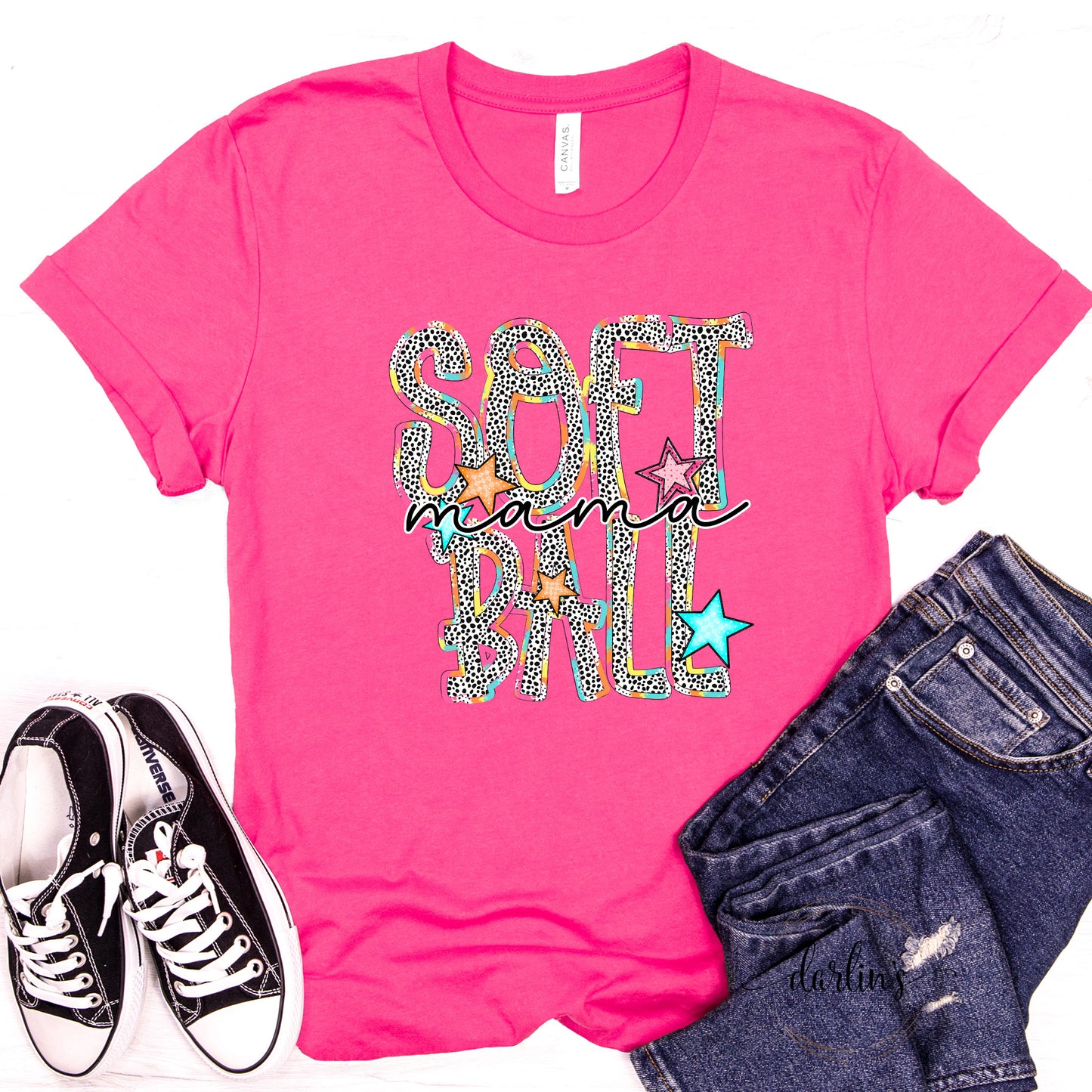 Softball Mama - Dottie Bright Words - Customizable Shirt