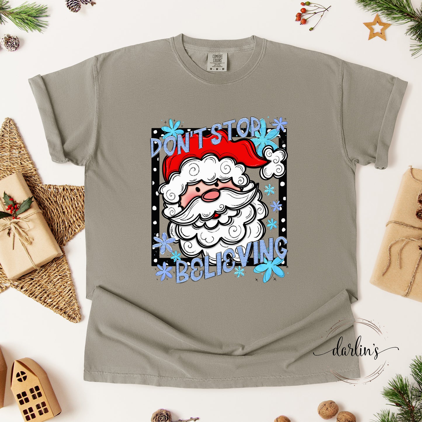Don't Stop Believing Doodle Light Shirt