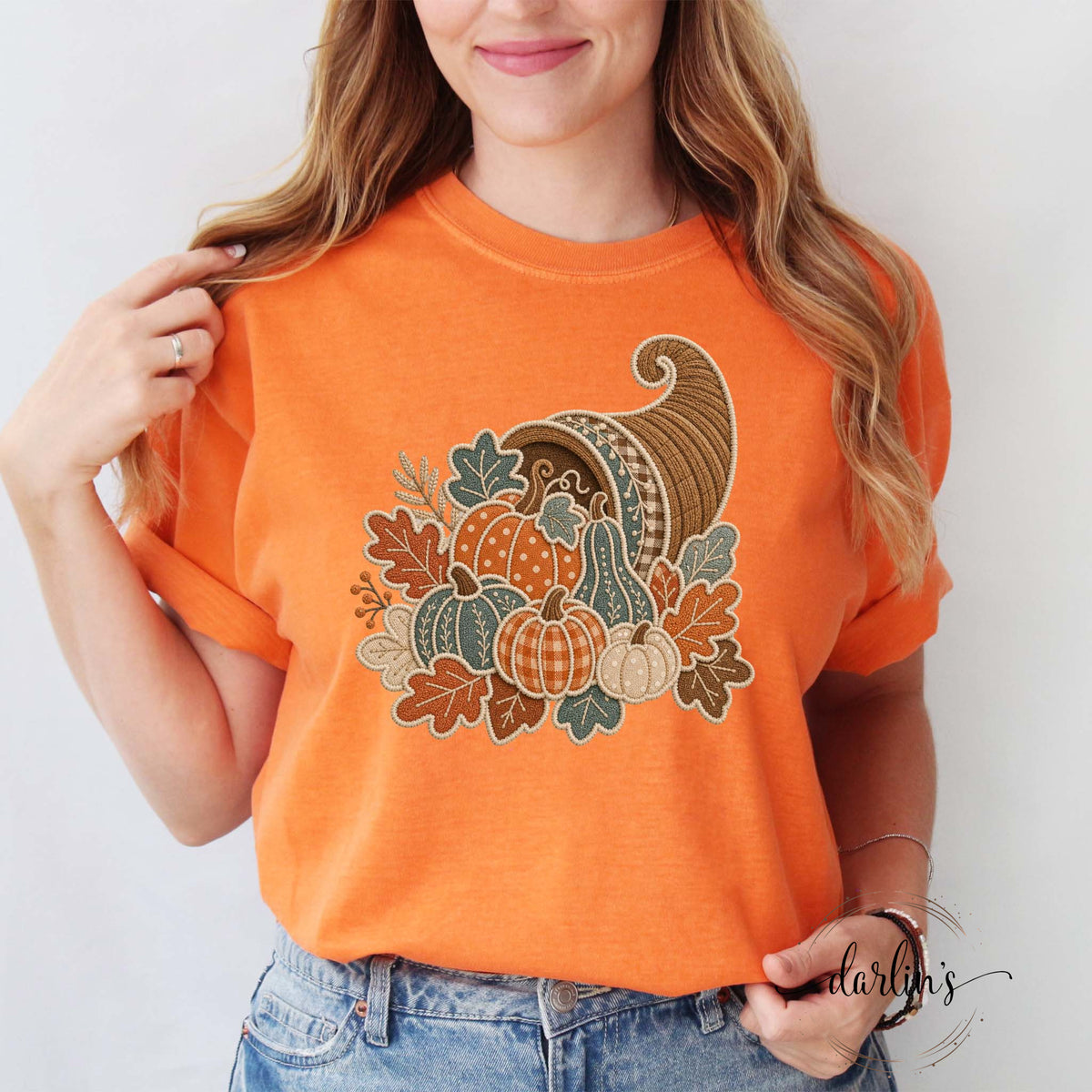 CORNUCOPIA FAUX APPLIQUE Shirt