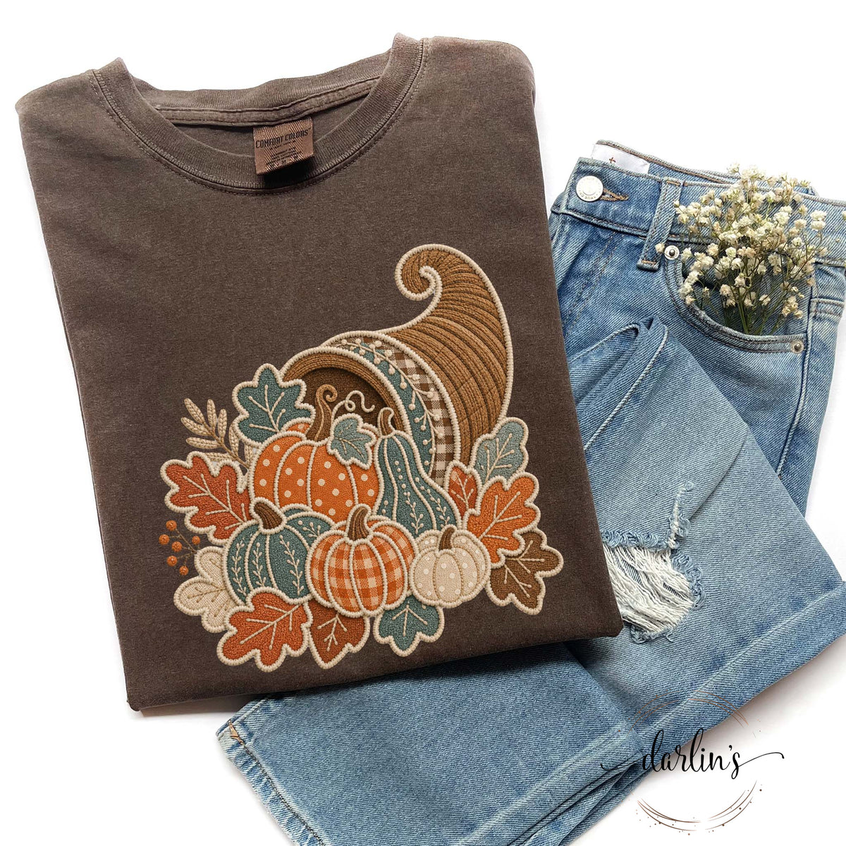 CORNUCOPIA FAUX APPLIQUE Shirt