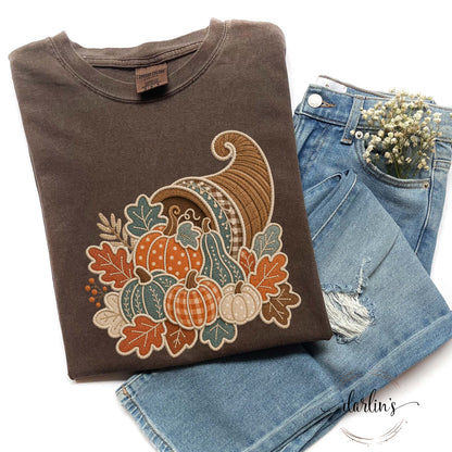 CORNUCOPIA FAUX APPLIQUE Shirt