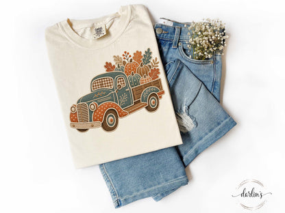 HARVEST TRUCK FAUX APPLIQUE Shirt