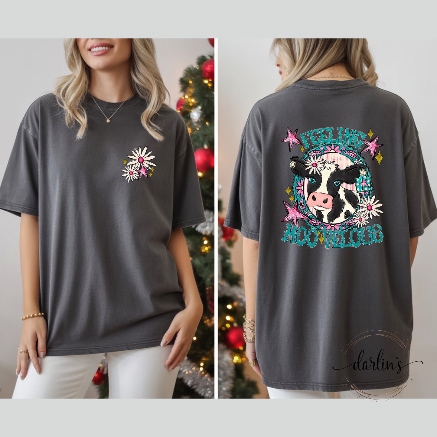 Feeling Moovelous With Pocket Design Shirt