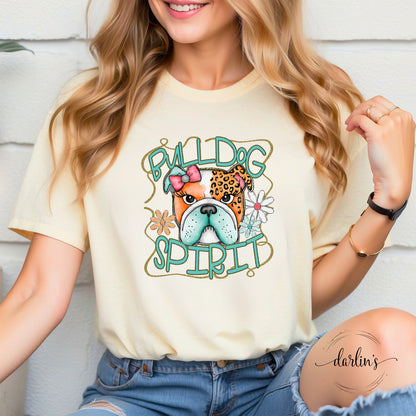 Funky Retro Bulldog Spirit